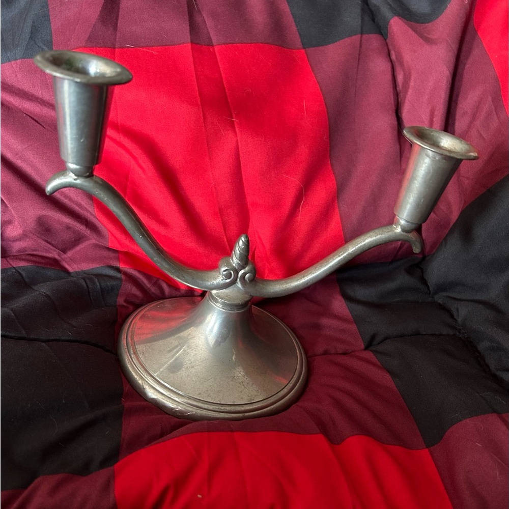 Vintage Pooles Pewter Taunton, Mass. CA16 candle holder